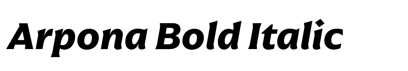 Arpona Bold Italic